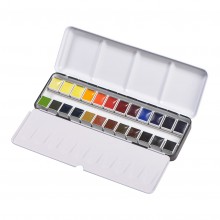 BLOCKX Watercolour Half Pan Metal Box 24 Set BLOCKX Watercolour Half Pan Metal Box 24 Set